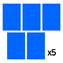 디와이 칼라 고무자석 5개, 300x200x0.8mm 파랑색5개