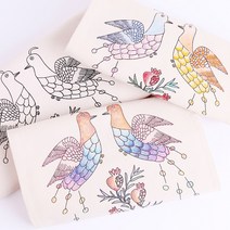 에코백 만들기 DIY 캔버스 무지 가방 에코벡 컬러링 보조 천가방 꾸미기 미술 초등 학교 학생 유아 민화 그림 색칠 공부 놀이 민화 체험, 부엉이 에코백