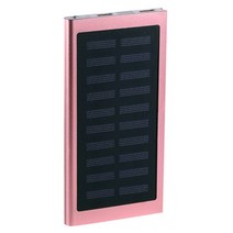 일체형 보조배터리 샤오미 보조배터리태양 보조베터리 50000mah 2 USB 외부 배터리 휴대용 전화 충전기 스, 01 Rose gold