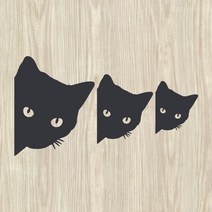 오피스왕국 고양이 cat5 동물 그래픽 스티커, 다크그레이