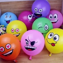 화동풍선 10Pcslot 12inch Cute Funny Big Eyes Smiley face latex balloons Birthday Party decoration Inflat, mix