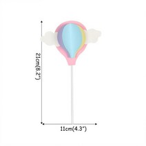 요술 졸업식 용돈 풍선 꽃다발 3D 뜨거운 공기 무지개 구름 풍선 생일 케이크 토퍼 아이 베이비 샤워 파티 케이크 장식 디저트 DIY 베이킹 Ins 장식109958, Pink 3D Topper