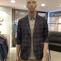 피에르가르뎅 캐주얼[동아강북] 남성 여름 **70% 대박세일** 시원한 린넨소재의 터치스트라이프자켓 네이비 PJJK2113 - 7866