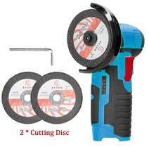 목재 각도 절단기 무선 전기 앵글 그라인더 12V 19500rpm 도구 충전식 미니 폴리싱 머신 다이아몬드 커팅, 09 Blue Only Host