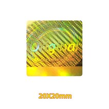 산리오 입체 스티커 100 홀로 위조 방지 보안 도장 로고 3D 골드 실버 라벨 200 개, [09] 200pcs