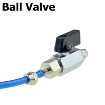 황동파이프피팅파이프피팅황동피팅 공압 볼 밸브 퀵 피팅 4 6mm 8mm 10mm 12mm 압축기 에어 호스 워터 튜브 니들 조절 유량 제어 크레인 커플 링, Mini Ball Valve-KN, 4mm