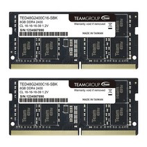 TEAMGROUP 엘리트 16GB 키트 (2 x 8GB) DDR4 2400MHz PC4-19200 CL16 언버퍼드 비 ECC 1.2V SODIMM 260핀 노트북 PC 컴퓨터, 16GB Kit (2x8GB), Dual Channel, Dual Channel_16GB Kit (2x8GB)