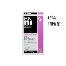 일동제약 여성 멀티비타민 미네랄 종합영양제 고함량 비타민B 셀렌 엽산 철분 요오드 비타민D 캡슐 알약 포우먼 30대 40대 50대 60대 70대 중년 실버 추천 식약처 식약청 인증, 3box 총 180정 3개월분 정품, 민쓰네가게 1box당 60정