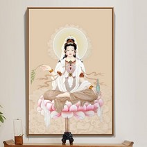MINJING 3D전체DIY 큐빅 보석 십자수세트 불교 관음보살 종교적 인물 취미생활 비즈십자수 집들이 선물 생일 wdd, 1세트, 100x70cm