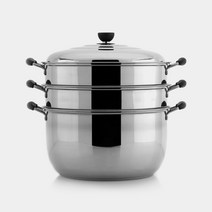 [세신 퀸센스] 3중바닥 스테인레스 대형 찜기40cm, 40cm
