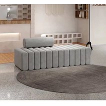 벤치형 옷가게 긴의자 쇼핑몰 벨벳 2인용쇼파, 그레이