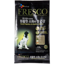 CJ 프레스코 슈퍼 프리미엄 유산균이 풍부한 원활한 소화와 장 건강 애견사료, 2.5kg, 1개, 2500g, 1개