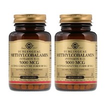 2개 Solgar 솔가 메틸코발라민 비타민B12 5000mcg 60정