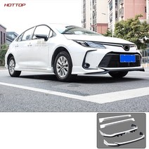 도요타 Corolla 2019 전면 서라운드 + 사이드 스커트에 대한 ABS 펄 화이트 자동차 범퍼 바디 키트, 04 All-around White