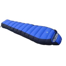 오리털침낭 1인용 동계침낭 겨울침낭 구스침낭 거위털 초경량 캠핑 슬리핑 백 미라 가방 화이트 덕 다운 성인 액세서리 캠핑용, [01] blue black