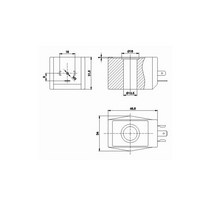 배송 2개 DIN43650A CKD 솔레노이드 코일 AB410 16 미리메터 코어 직경 블랙, AB310_AC220V
