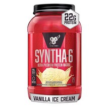 단백질 보충제 BSN SYNTHA-6 Whey Protein Powder Micellar Casein Milk Isolate Chocolate Peanut Butter 28, Vanilla Ice Cream, 28 Servings (Pack of 1)