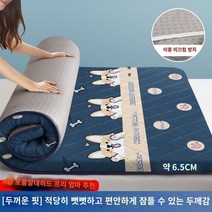 접이식침대 원룸 토퍼 매트리스 쿠션 캐릭터 온열 싱글 더블, 180x200cm-2층 침대는 3차원 고탄력층으로 장시, 코기 업그레이드 된 두꺼운 항균 모델 6.5cm