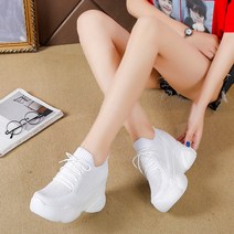 명브띠 하이넥 여성 메쉬 키높이 운동화 9cm