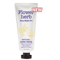 더허브샵 네추럴 핸드크림 60ml 끈적임없는 빠른흡수력 에센셜오일 시어버터 함유, -플라워허브, 1개