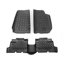 랭글러 트렁크 매트 bawa 2 도어 4 도어 블랙 방수 고무 자동차 바닥 미끄럼 방지 카펫 지프 jk, 검은색