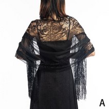 여성 파티 저녁 빈티지 레이스 목도리 스카프 우아한 중공 술 스카프는 풀라 드 Femme
