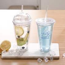 아이스 주문 제작 텀블러 500ml 국내생산 텀블러 빨대 콜드컵 리유저블 아이스 투명 플랫, 쿠팡 돔