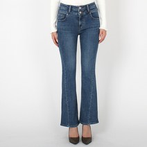 게스 여성 겨울 기모청바지 슬림 부츠컷 미디엄블루 데님팬츠 YL4D6177