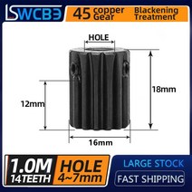 기어부품 기어가공 기어제작스퍼 기어 1 다이 14 톱니 1M14T 금속 모터 보스 홀 4/5/6/6/35/7 랙, 01 1m14 Teeth_03 5mm