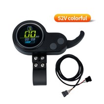 액셀러레이터가 있는 전기 스쿠터 LCD 디스플레이 36V 48V 52V Ebike 화면 다채로운 속도 액세서리, 03 52V colorful, 한개옵션1