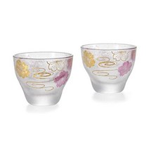 아델리아 니혼슈 글라스 페어 세트 벚꽃 수문 약 90ml 프리미엄 일본 테이스트 일본제 S-6298, 1개