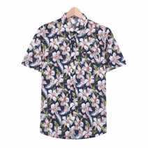 스콰즈 반팔 셔츠 SBI019 2COLOR 패턴 여름 커플 하와이안 남방