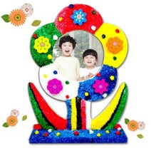 만들기재료 클레이 꽃 액자 만들기