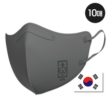 진짜 국가대표가 쓰는 국가대표마스크 KF94 새부리형 화이트/블랙/그레이. 카타르 응원 국가대표축구팀 KFA, 10매, 그레이