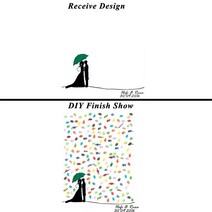 HAOCHU (공작이 꼬리를 확산) 지문 트리 웨딩 게스트 북 비 샤워 생일 파티 서명 책 + 잉크 패드, 8, 옵션1