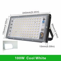 IP65 방수 등급 150W 100W 50W Led 투광 조명등220 옥외 조명 라이트조경 야외 방수 조명 정원 램프, 02 100W Cool White_01 220V
