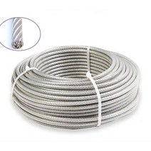 304 스테인레스 스틸 PVC 코팅 와이어 로프 7x7 유연한 케이블 빨랫줄 0.8mm 1mm 1.2mm-5mm 소프트 케이블, 01 0.8mm-10meter