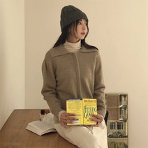 여성용 헤르시 니트집업