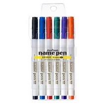 문화 넥스프로 네임펜 6색세트 MO, 없음