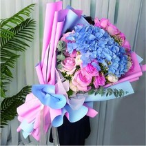 [이거찜] 꽃다발 꽃방수포장종이 종이접기 (20매)14color 리본 9color모모샵, 10 말린장미+뉴블루_03 핑크