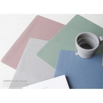 자취생밥상 논슬립 실리콘 1인용식탁보 손님초대상 테이블셋팅 가정용 식탁매트 주방테이블 1인가구 원룸, 그레이