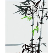 쉬운 diy피포페인팅 사군자 매화 난초 국화 대나무 매란국죽 행복 재물 풍수 수묵화 동양화 색칠하기 선물용 슬기로운 취미생활 집중력향상 스트레스 해소 그림그리기 소품, 사군자그리기도안01, 40*50cm(액자프레임포함)