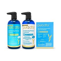 PURA DOR Hair Thinning Therapy 3-Piece Set Shampoo Conditioner & Masque for Best Results Infused