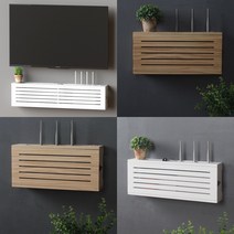 셋탑박스매립 벽걸이 원목 선없는 매립 공유기 거치대, 30x10x20cm--내추럴