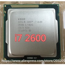 i77700k 인텔 코어 i72600 i7 프로세서 8M 캐시 3.40 GHz CPU LGA 1155 I7 작동 가능, 한개옵션0