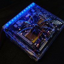 PC 케이스 itx 투명 미니 섀시 데스크탑 컴퓨터 간단한 ht 섀시 산업용 제어 상자, 케이스 with12v rgb