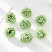 홀딩도어 50PC 인공 꽃 웨딩 신부 화 환 Scrapbooking Diy 선물 사탕 상자 홈 룸 실크 카네이션 머리, [01] 50 PCS, [09] 라이트 그린