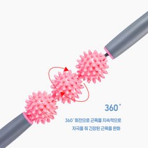 제이와이홀딩스 다리 전신 마사지스틱 3구 돌기 롤링 지압봉, 민트