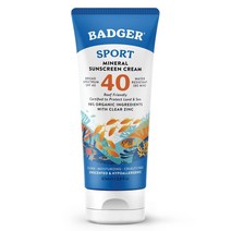 뱃져 스포츠 미네랄 선스크린 크림 위드 클리어 징크 SPF40 산화아연 함유 무향 87ml, 87ml (1팩)