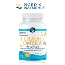 노르딕 얼티메이트 알티지 오메가3 1280mg 180정 레몬 DHA EPA